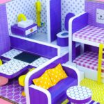 DIY Miniature Cardboard House #24 ❤️ Purple Bathroom, Bedroom, Kitchen, Living room For Two