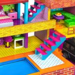 ❤️DIY Miniature Cardboard House #263 with Pool, mini Garage, Pink Bedroom, Kitchen from Cardboard ❤️