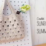 【100均2玉】サブバッグの編み方（３）よね編みの持ち手【かぎ針編み】DIY crochet bag tutorial, Sunrise Arch stitch