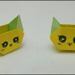 折纸大全，小猫储物盒折纸，简单折纸，DIY手工折纸视频