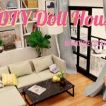 DIY Miniature Dollhouse kit「本がたくさんある癒しのリビング」ミニチュアドールハウスキットを作るよ！#208