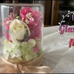 １００均DIY造花　フラワーガラスボトルのアレンジメント　Artificial flower arrangement