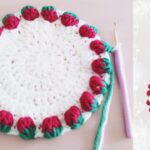 钩针编织教程，超详细草莓🍓🍓🍓包｜ 編み方 100均 ｜ crochet