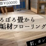 [DIY] 畳から無垢のフローリングに｜コメリのカフェ板｜６畳半予算50000円