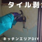 【DIY】#03　キッチンのタイル剥がしと廻り縁・換気扇の取り外し