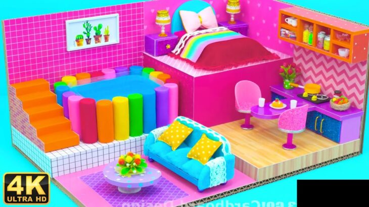 Amazing DIY Cardboard House Design ❤️ #05 Bedroom,Kitchen,Living Room Swimming Pool