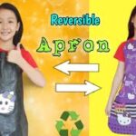 DIY Reversible Apron, Waterproof Apron for Kitchen, Membuat Celemek 2 Sisi, Celemek Karakter Anak