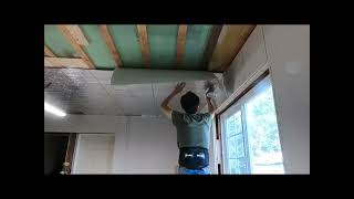 【DIY】キッチンの改装、その４。石膏ボードとつり天井。