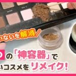 【DIYコスメ】ダイソーの「チーク容器」マジで神！！使えないコスメも復活できるよ！【100均】