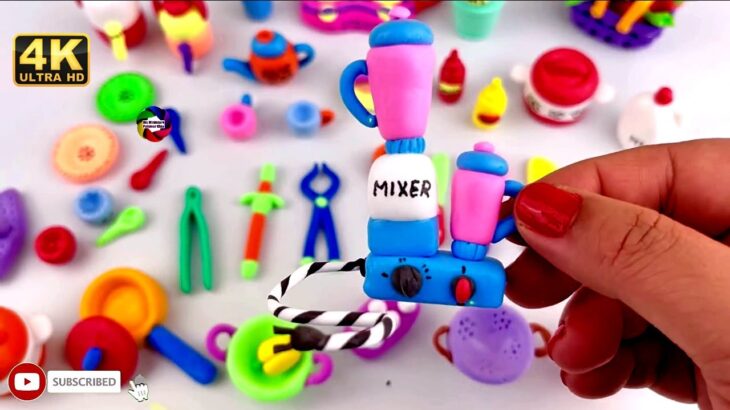 Diy Miniature Polymer Clay Make kitchen items – kitchen set with polymer clay Miniature clay