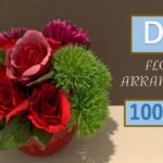 [100均ＤIY]ダイソーの造花でパリ風フラワーアレンジメントの作り方。材料費600円