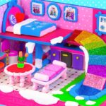 DIY Clay House ❤️ How To Make Frozen Bedroom, Living Room, Rainbow Slide From Polymer Clay #7