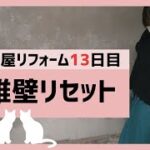 繊維壁の繊維をはがす！霧吹きでリセット！子供部屋DIY13日目【築51年の家を主婦がセルフリフォームdiy vlog】19（壁紙張替え準備中）