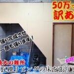 〖DIY〗【50万で買った訳アリの家】83 瓦礫リビングの床を張ります⑧ フローリング張り完了！壁も張ります＆前回に続きニャン達も登場ｗ