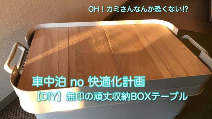 車中泊no快適化計画【DIY】無印の頑丈収納ボックステーブル