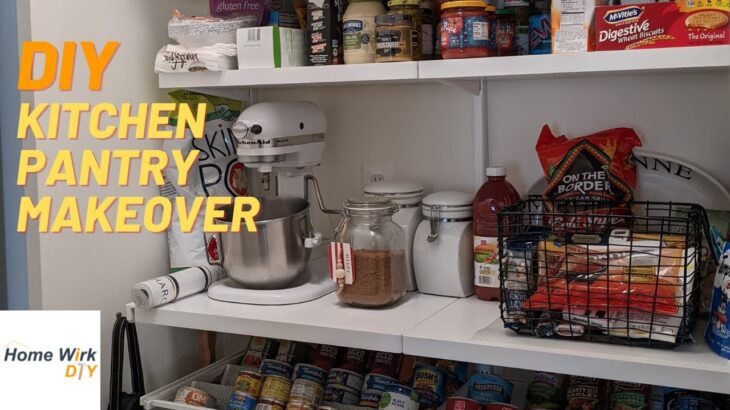 Kitchen Pantry DIY Redesign with Interior Sliding Barn Door using Container Store ELFA and IKEA