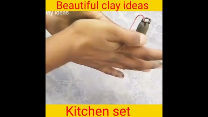 DIY How to make polymer clay miniature house Kitchen set, flowers village