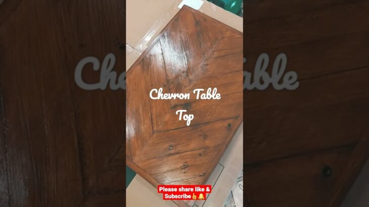 DIY Project _ PALLET WOOD _Handmade  Chevron Table Top#diy #woodwork #Chevron #handmade #woodworking