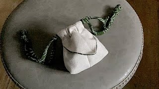 暮らしの手仕事 100均ちりめん風カットクロスで簡単なミニ巾着袋を試しに作ってみました 手作り日記 JUKI SL-700EX ソーイングvlog