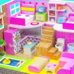 DIY Build Villa With 2 Bedrooms, Swimming Pool, Living Room With Cardboard #46 – Pinky Cardboard