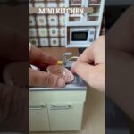 Miniature cooking kitchen. Mini food show. #minikitchen #tinycooking #food  #shorts