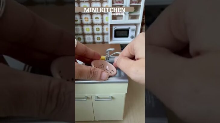 Miniature cooking kitchen. Mini food show. #minikitchen #tinycooking #food  #shorts