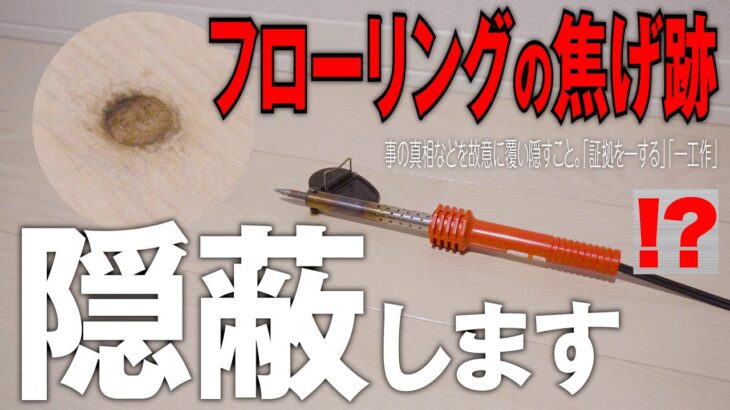 DIY【5分で フローリング補修】100円でたった1分で解説します！【リペア補修】隠蔽工作　賃貸住宅の闇 フローリングの補修（リペア）作業の動画