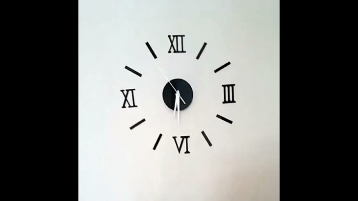 Mini Home Wall Clock 3d Diy Acrylic Mirror Stickers For Home Decoration Living Room #shorts