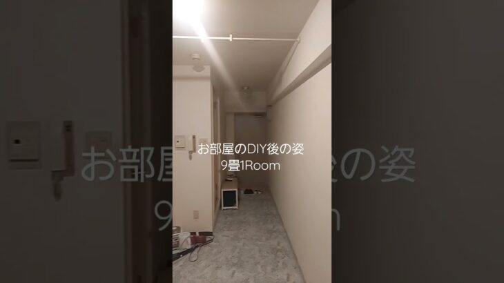 9畳1Room　21平米　DIYしました。まだまだ服等、収納した方が良さそう