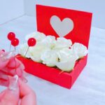 【100均DIY】簡単に作れる可愛いフラワーボックスの作り方/100均造花で作るバレンタイン・贈り物アレンジメント/flowerarrangement/flowerdesign/valentine