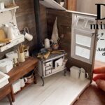 | DIY | miniature | アンティークキッチンのドールハウスを作る| Antique kitchen dollhouse | cozy art |