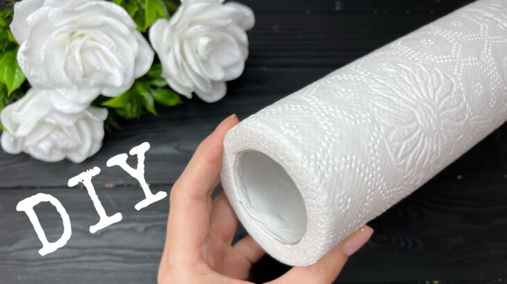 How to make Kitchen Paper Towel Tissue to Rose Flower (DIY Tutorial)