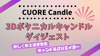 【キャンドルDIY 100均可】３Dボタニカルキャンドルダイジェスト！こんなキャンドル動画も見れます！