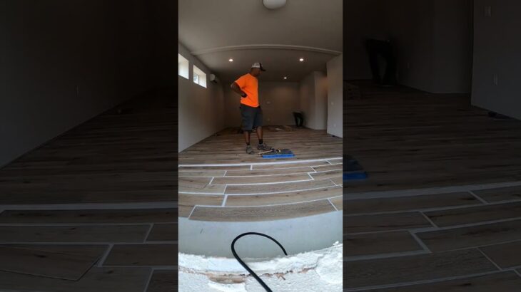 #timelapse of installing luxury vinyl plank #shorts #construction #buildingmaterials #diy