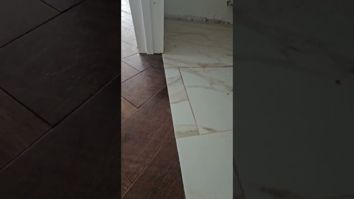 PERFECT TRANSITION #woodflooring #diy #howto #flooring #installation #wood #herringbone