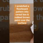 cereal box “wood” floor for dollhouse/diorama #dollhouseminiatures #diy #miniature #upcycling #craft