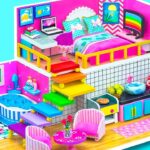 DIY Miniature Cardboard House | Design Simple Bedroom, Bathroom, Kitchen, Living Room for a Family