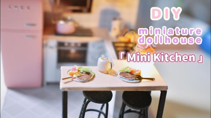 Corner of kitchen || DIY Miniature Dollhouse – #relaxing #satifying  #miniature #diy  #ミニチュア #キッチン