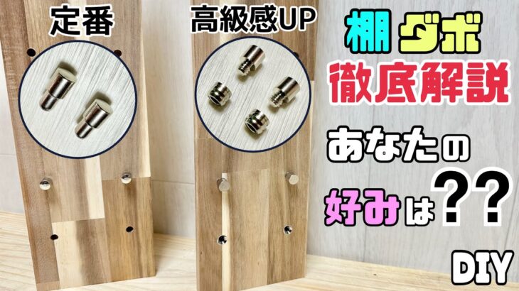 【DIY】【棚】【ダボ】【棚ダボ】棚ダボの徹底解説！！あなたのお好みはどちらかな？？ぜひ、ダボを使うDIYをしてみてはいかがでしょうか？？#diy #棚#ダボ#ホームセンター #棚作り