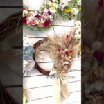 【Wreath arrange】ナチュラルフラワーリース❁⃘*.造花リース❁⃘*.ﾟ100均の造花でも素敵にリースがアレンジしていただけますﾟ･*:.｡❁フラワーアレンジメント♬.*ﾟハンドメイド