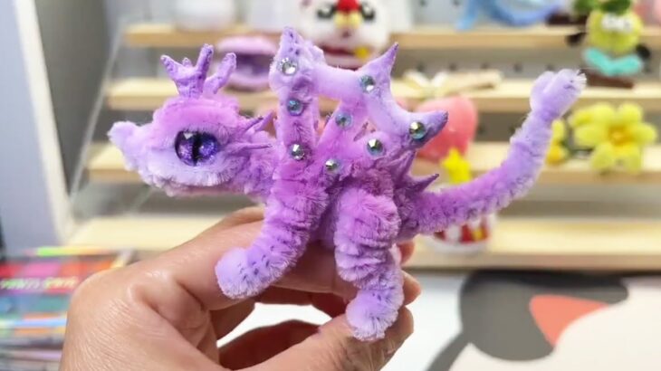 モールで作る超かわいいドラゴンの手作り教室【100均DIY!】ドラゴンの作り方 How to make a dragon