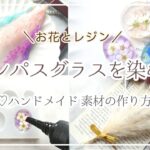 【100均DIY】簡単で楽しい☆ドライフラワーを染める♡《ハンドメイド/夏休みの工作/レジン/押し花 /UV/クラフト/作業動画/作家/暮らし/生活/日常Vlog/ネイル パーツ》