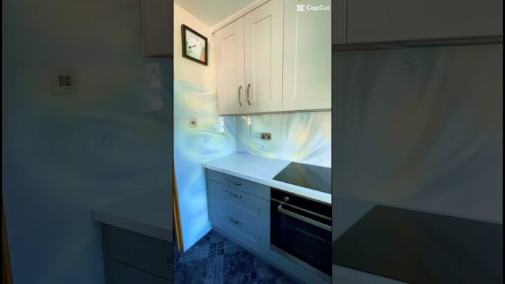 Abstraction Design Kitchen Glass Splashback  #shortvideo #design