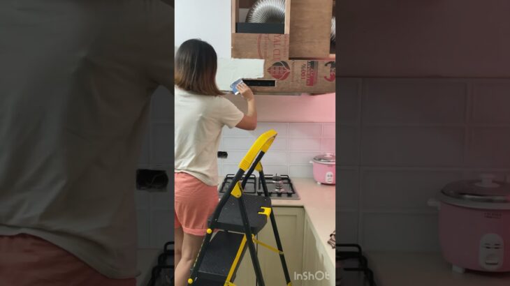 Diy plaster kitchen hood cover #diy #budget