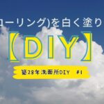 【ＤＩＹ】洗面所/劣化した床(フローリング)をセルフリフォームで白くペイント