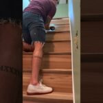 using LVP flooring to refinish stairs #diy #homeimprovement #renovation #transformation