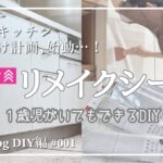 【DIY#001】リメイクシートで平成キッチンを垢抜け計画 その①