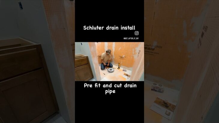 How to install a ​⁠@schlutersystems1 drain.. #diy #showerremodeling #bathroomtiles #tilegrout