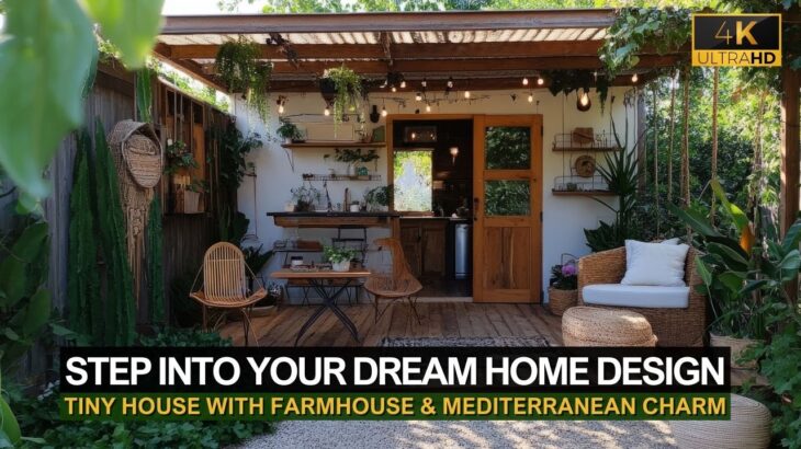 Step into Your Dream Home: A DIY Tiny House with Farmhouse & Mediterranean Elegance!