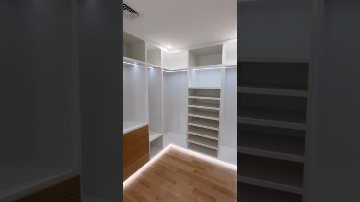 Walk in closet + LED light installation 👉 Gpr3Carpentry #diy #carpentry #viralvideo